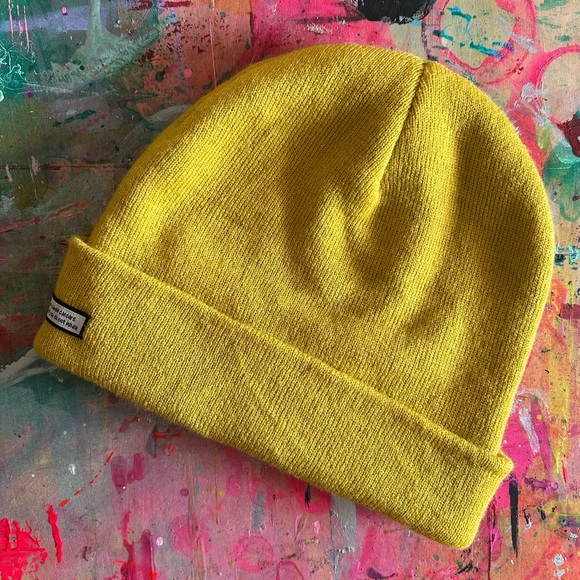 White Owl Beanie - Golden Yellow - Exclusive Bird Buck Item! - Picture 3 of 4